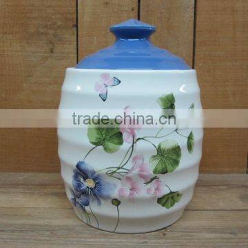 New Ceramic decal big cookie storage jar