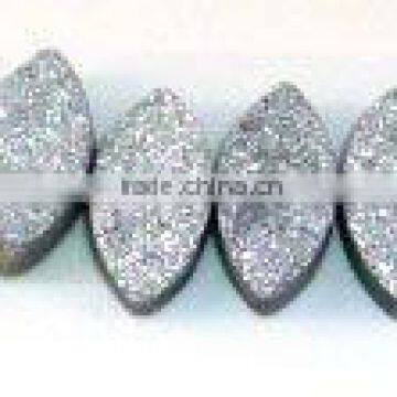 Platinum Silver Coated Druzy/ Drusy