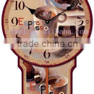 arts and crafts wood wall pendulum clock