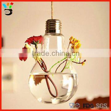New design creative clear bulb glass vase