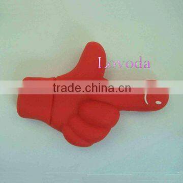 OEM palm silicone usb stick/ palm shaped PVC USB stick/ custom 3D usb stick LFN-207