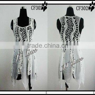 Cotton lace jacket vest