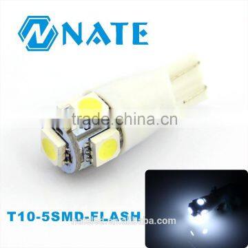 Hot Sale Led Flashing Lights 12V Car led T10 5050*5Smd 1.5W Width Indication Light