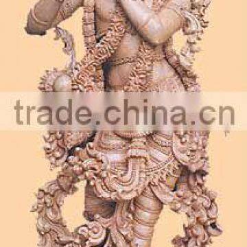Krishna Wooden Sculpture