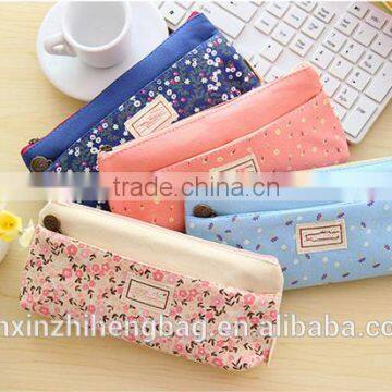 2016 new product many colorful fancy canvas pencil bag