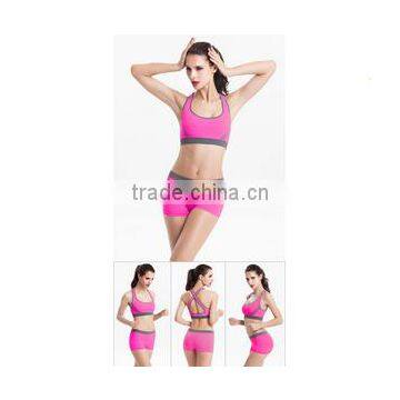 Quick-dry Sports Bra Set Shakeproof Ladies Running Fitness Vest Wireless Running Bra Yoga Sport Bra Sexy Womens Tracksuits Set photo-2