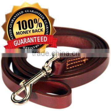 high quality leather dog leash