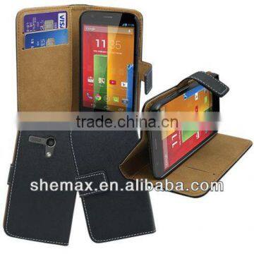 Full Protective Leather Case with Credit Card Slots & Holder for Motorola Moto G / XT1032/moto x