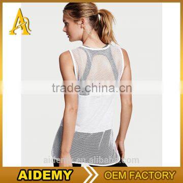 Wholesale Fitness Activewear Women's Mesh Tank Top Sexy t Shirt photo-5