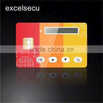 ESECU High quality personalized Credential Smart Card for secure banking with LCD display