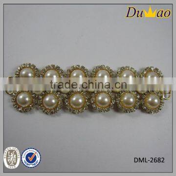 fashion white beads chain shoe accessories for women