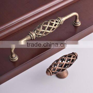 Zhejiang antique bedroom Furniture cabinet vintage drawer copper Bird cage handles