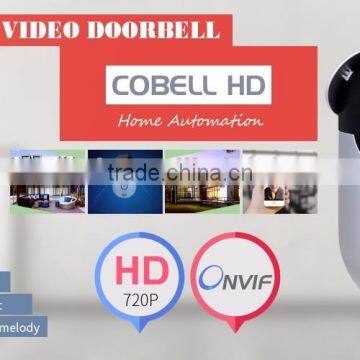 Smart Remote control HD video doorbell with ring tone door chime