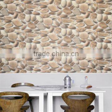 china cheap 3d stone wallpaper /pvc 220g wallpaper/china wall decoration factories