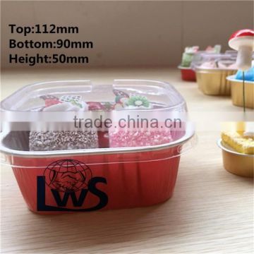 Colorful Aluminum Foil Baking Cup with plastic lids