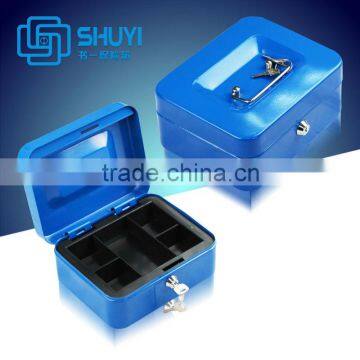 Small Metal Key Lock Cash Money Safe Security Box photo-2