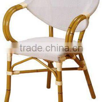 Bamboo chair with fabric cover hotel restaurant bamboo chair