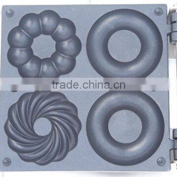 4pcs Commercial Use Non-stick 110v 220v Electric 180 Degree Swing 10cm Digital Donut Baker photo-4