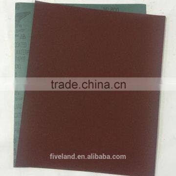 alumina oxide waterproof sandpaper/abrasive paper for car ,wood furniture and metal etc