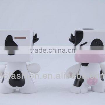 cow shaped coin bank,animal PVC money box,funny coin bank