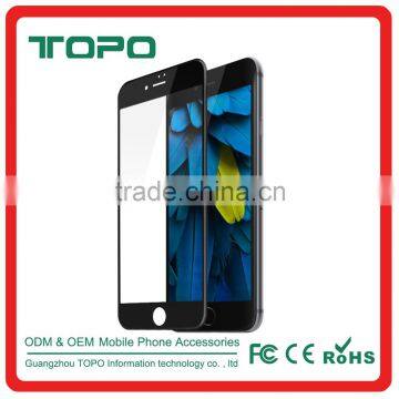for iphone7 plus 0.15mm 0.3mm carbon fiber full cover black white tempered glass screen protector