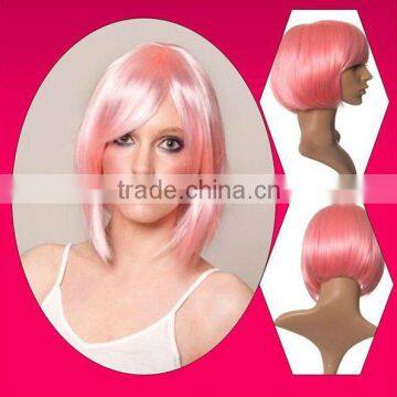 High qualit pink costume wigs