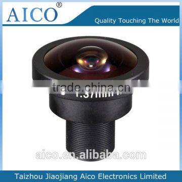 cn aico hot sale fixed iris 1.37mm 1/2.5 inch f2.0 m12 fisheye 360 degree camera lens