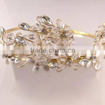 Winter style shiny flower shape india wedding crowns