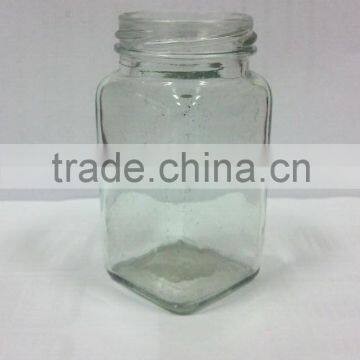 Wholesale square glasss jar of sauce with clip lid