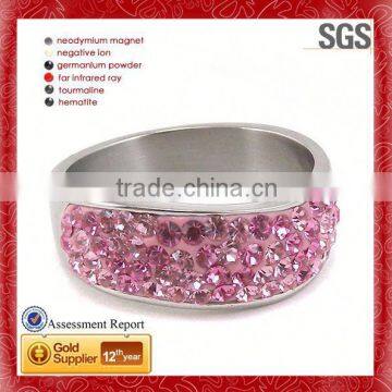 Unique amazing design new design flower shape base stainless steel ring