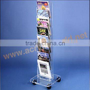 floor standing metal magazine display shelf