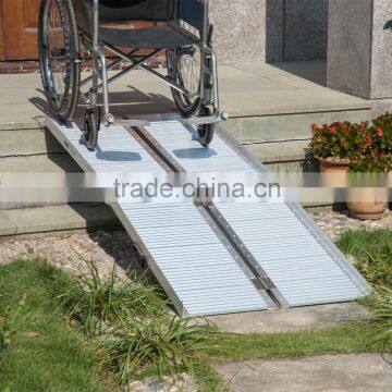 HomCom 6' Folding Portable Suitcase Mobility Wheelchair Threshold Ramp