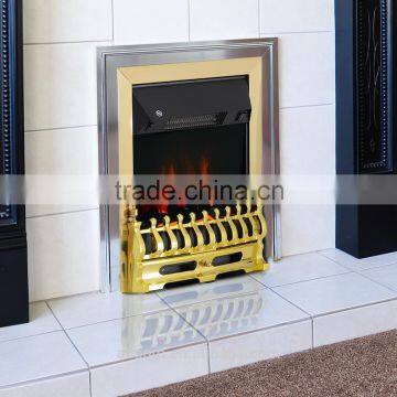 HOMCOM Golden LED Flame Electric Fire Place