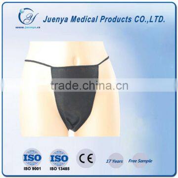 Disposable black nonwoven sheer g-string