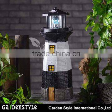 New Product Polyresin Decoration Led Solar Light Tower Indoor Outdoor In Ningbo