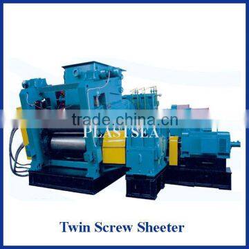 Twin screw sheeter