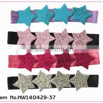 Luxurious elastic headband,shinny stars hair band for babies,kids accessories