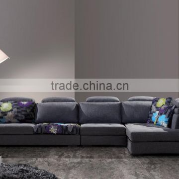 Home furniture fabric sofa /Modern house L shape or U shape sofa cum bed designs