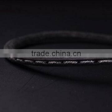 OEM High Quality 6mm Black Round Leather Cord For Bracelet