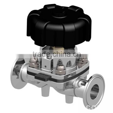 high quality hand operated din sanitary clamp diaphragm valve ss316l manual