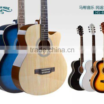 Beginner linden mahogany neck fingerboard rosewood plywood plastic acoustic guitars