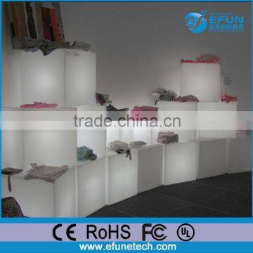 portable decorative rgb color glowing cube seating,led ottoman cubes