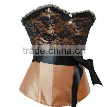 Elegent Women Sexy Floral Bustier Dress Lace Corset With Ribbon,wedding Corset photo-5