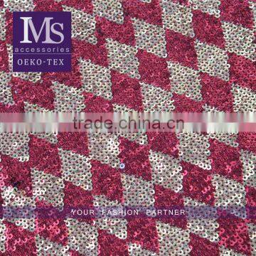 Newest fashion design guangzhou made MESH fabric with sequins for clothing