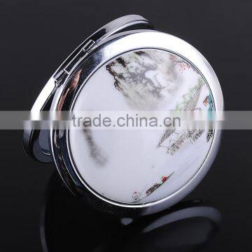 Sleek makeup mirror, Beveled glass, promotional gift pocket mirror makeup