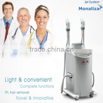 ce approval multifunction ipl rf nd yag laser hair removal machine