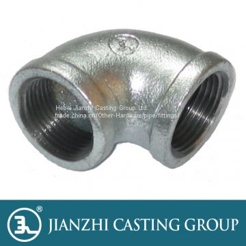 galvanized malleable iron pipe fitting 90° elbows