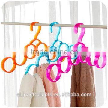 6 holes plastic PS scarf hook organizer multi-function new design