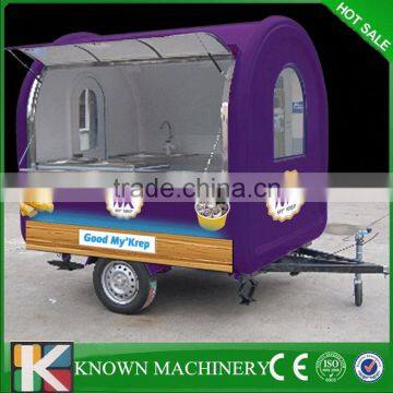 China Made Hot Selling Street Vending Carts/Food truck for sale in china Mobile Fast Kiosk/Fast Mobile Food Trailer KN-FR220W