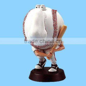 resin baseball eyeglasses stand statue